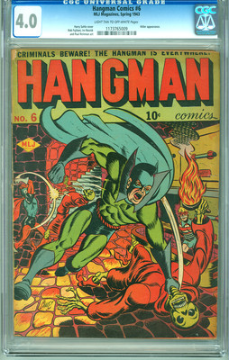 Hangman 6 CGC 4 0 Horror Bondage Cover Hitler Appearance MLJ 1943 Irv ...