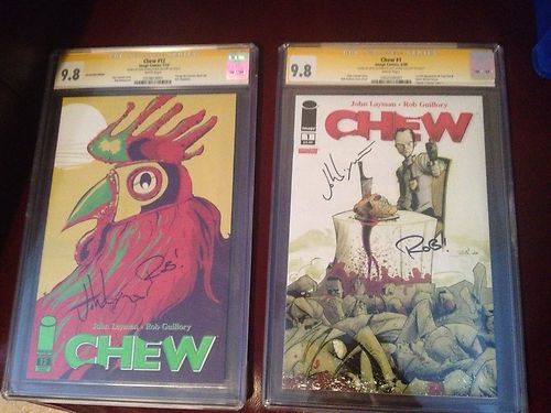 Chew 1 And 12  SS CGC 98  Signed By Layman and Guillory  2 Books