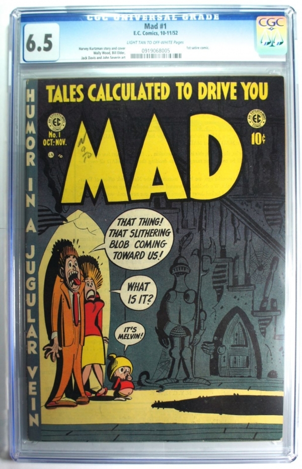 Mad 1 EC 1152 CGC 65 Fine Comic Magazine  Alfred E Neuman