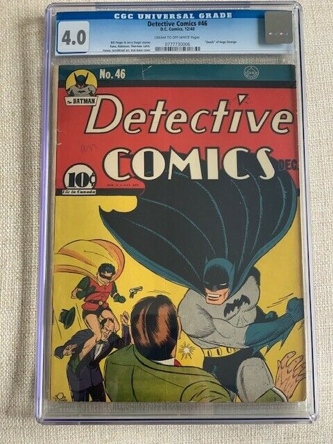 Detective Comics 46 CGC 40 DEATH of HUGO STRANGE  BOB KANE COVER