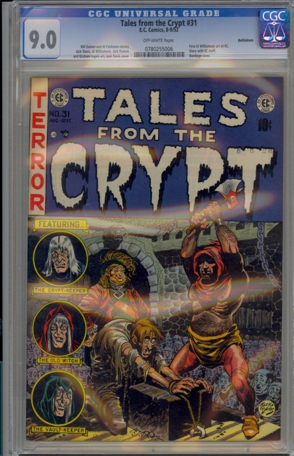 Original Ec Tales From The Crypt 31 Cgc 9 0 Bethlehem Pedigree Nr : Usd 