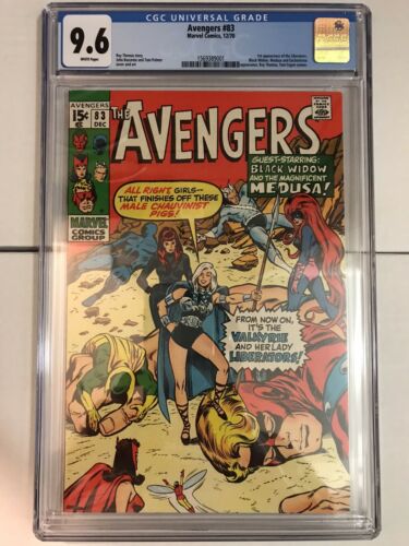 Avengers 83 CGC 96 WHITE Pages 1st app Liberators  Valkyrie RARE High Grade